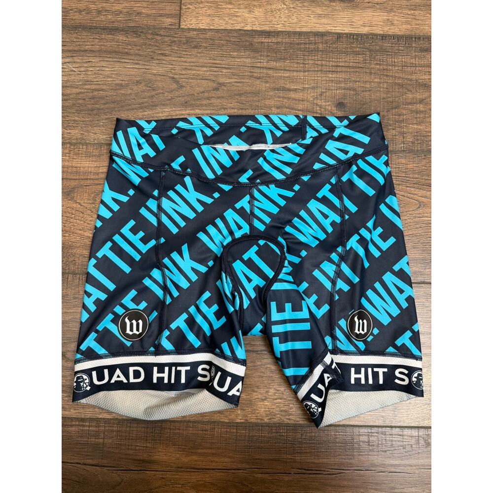 WATTIE INK Shorts TRI TRIATHLON Womens XL Polyester Spandex Padded